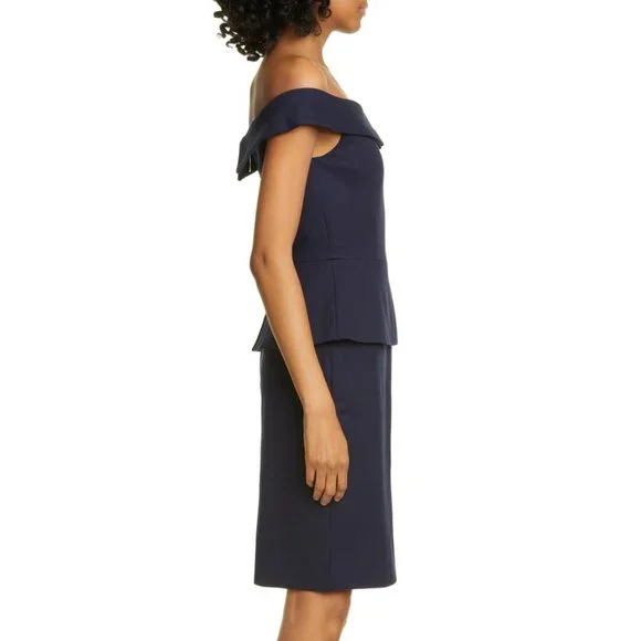 TED BAKER Bardot Off Shoulder Peplum Dress - Picture 4 of 12